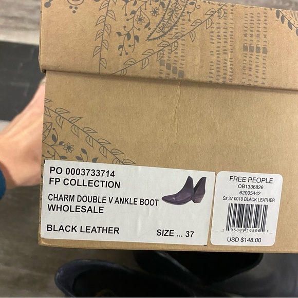 Free People | Charm Double V Bootie NEW Size 37 - Picture 10 of 12